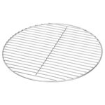 vidaXL Grille de BBQ Argent Ø43 cm Acier Inoxydable