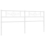 vidaXL Tête de lit métal blanc 200 cm