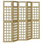 vidaXL Brise-vue 5 Pièces Marron 200 x 180 cm Pin imprégné