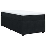 vidaXL Sommier à lattes de lit avec matelas Noir 100x200 cm Velours