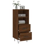 vidaXL Buffet Chêne marron 34 5x34x90 cm Bois d'ingénierie
