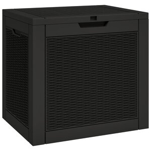 vidaXL Boîte de stockage de jardin noir 55 5x43x53 cm polypropylène