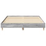 vidaXL Cadre de lit sans matelas sonoma gris 150x200 cm