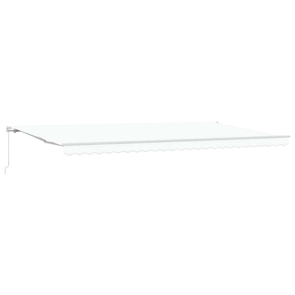 vidaXL Auvent Rétractable Blanc 600 × 300 cm Polyester et Aluminium