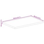 vidaXL Dessus de table 40x30x3 8 cm rectangulaire bois massif manguier