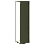 vidaXL Portant de bois chauffage vert olive 25x25x100 cm