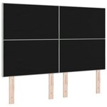 Tête de lit en velours gris clair capitonnée 160 cm