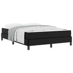 vidaXL Cadre de lit avec matelas Noir 160 x 200 cm tissu