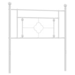 vidaXL Tête de lit métal blanc 100 cm