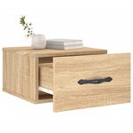 vidaXL Tables de chevet murales 2 Pièces chêne sonoma 35x35x20 cm