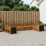 vidaXL Ensemble de canapés d'extérieur 7 pc Naturel