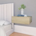 vidaXL Table de chevet flottante Chêne sonoma Bois d'ingénierie