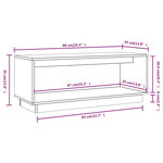 vidaXL Meuble TV Gris 90x35x35 cm Bois de pin massif