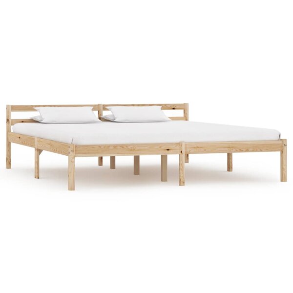 vidaXL Cadre de lit Bois de pin massif 160x200 cm