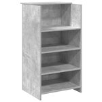vidaXL Bureau de réception gris béton 55x50x103 5 cm bois d'ingénierie