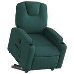 vidaXL Fauteuil inclinable vert foncé tissu