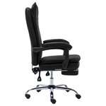 vidaXL Chaise de bureau Noir Similicuir
