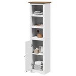vidaXL Armoire de salle de bain BODO blanc et marron 44x30x160 cm