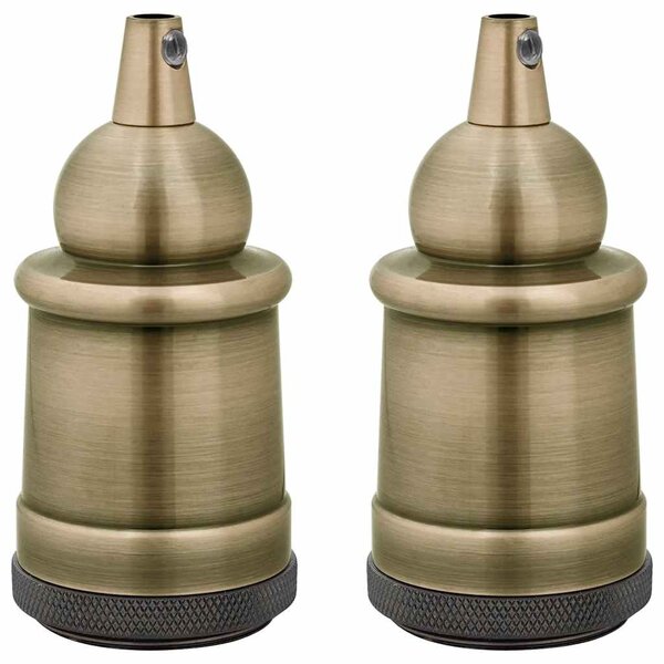 vidaXL Douilles de lampe 2 Pièces bronze E27