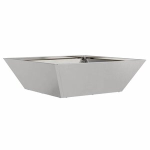 vidaXL Cache-pot de jardin Argent 50 x 50 x 15 cm Acier inoxydable