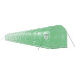 vidaXL Serre avec cadre en acier vert 44 m² 22x2x2 m