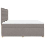 vidaXL Sommier à lattes de lit avec matelas Taupe 200x200 cm Tissu