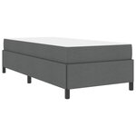 vidaXL Lit à ressorts avec matelas Gris foncé 90 x 190 cm tissu