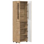 vidaXL Haut Armoire avec porte FLORIN Chêne artisanal 60 x 35 x 182 cm