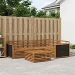 vidaXL Ensemble de canapés d'extérieur 5 Pièces Naturel 79 x 79 x 37 cm