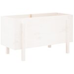 vidaXL Lit surélevé de jardin blanc 101x50x57 cm bois de pin massif