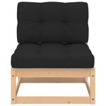 Salon de jardin meuble d'extérieur ensemble de mobilier 5 pièces avec coussins bois de pin massif 02_0016322