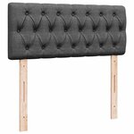 vidaXL Lit ottoman avec matelas et LED gris foncé 120x190 cm tissu