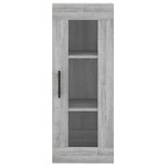 vidaXL Buffet haut Sonoma gris 34 5x34x180 cm Bois d'ingénierie