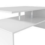 vidaXL Table basse Bois d'ingénierie 90x59x42 cm Blanc