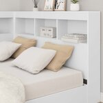 vidaXL Tête de lit de rangement Blanc 207 5 x 137 5 x 76 5 cm