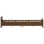 vidaXL Cadre de lit sans matelas chêne marron 135x190 cm