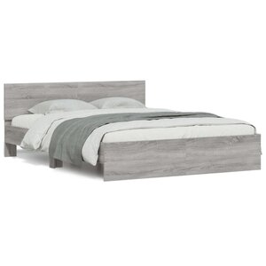 vidaXL Cadre de lit sans matelas sonoma gris 140x200 cm