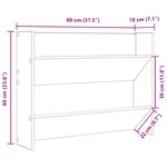 vidaXL Armoire à chaussures murale Chêne Sonoma 80x18x60 cm Aggloméré