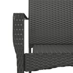 vidaXL Ensemble à manger de jardin 9Pièces coussins noir résine tressée