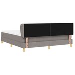 vidaXL Lit à ressorts avec matelas Taupe 180 x 200 cm tissu