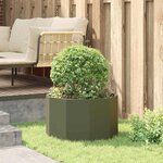 vidaXL Jardinière Vert olive 60 x 60 x 35 cm Acier