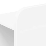 vidaXL Cabinet de Tête de Lit avec stockage Blanc Bois d'ingénierie