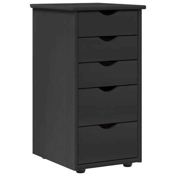 vidaXL Armoire Gris 34 x 39 x 61 5 cm Bois de Pin Massif