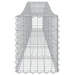 vidaXL Paniers à gabions arqués 15 Pièces 400x30x40/60 cm Fer galvanisé
