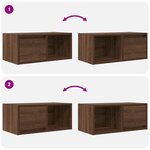 vidaXL Meuble TV 2 Pièces chêne marron 60x31x25 5 cm bois d'ingénierie