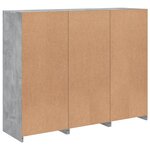 vidaXL Buffets avec lumières LED 3 Pièces gris béton bois d'ingénierie