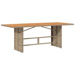 vidaXL Ensemble à manger de jardin et coussins 7 Pièces beige poly rotin