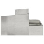 vidaXL Cache-pot de jardin Argent 80 x 80 x 50 cm Acier inoxydable