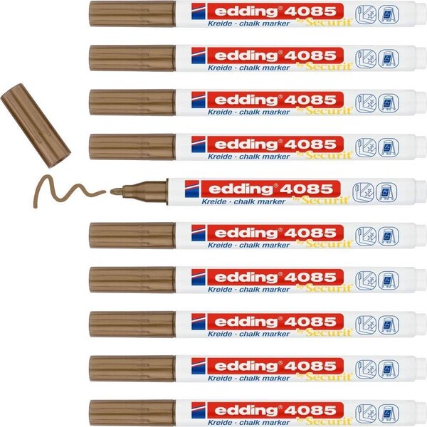 Marqueur Craie Liquide 4085 Cuivre Pointe Ronde 1-2 mm x 10 EDDING