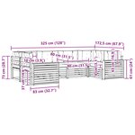 vidaXL Ensemble de canapés d'extérieur 6 pc Naturel et Crème